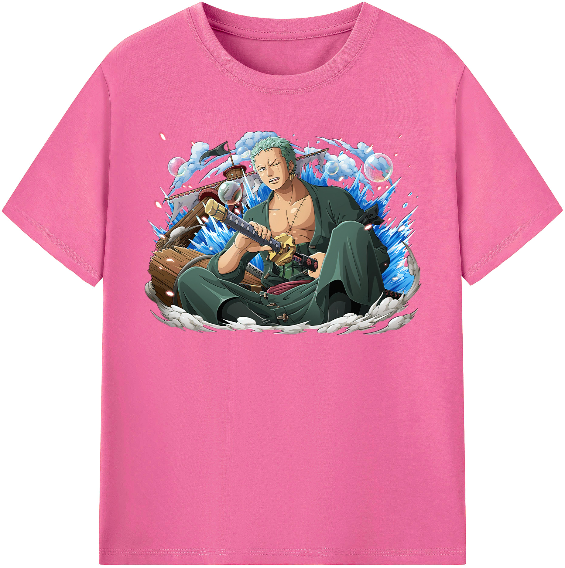 ワンピース ロロノア・ゾロ ONE PIECE Roronoa Zoro レディースカジュアルプリントTシャツ（綿100％）
